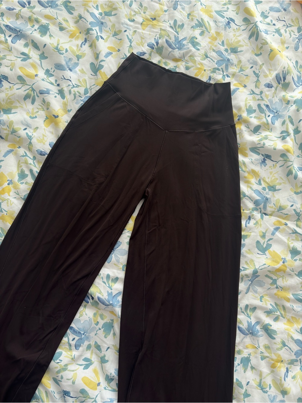 aerie Brown High-Waist Wide Leg Leggings